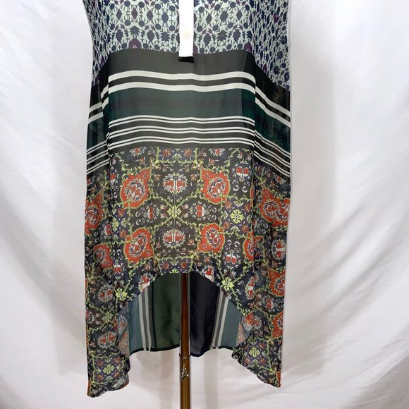 Anthropologie Clover Canyon Long Light Chiffon Top Oversized Sleeveless Tunic - Picture 6 of 11